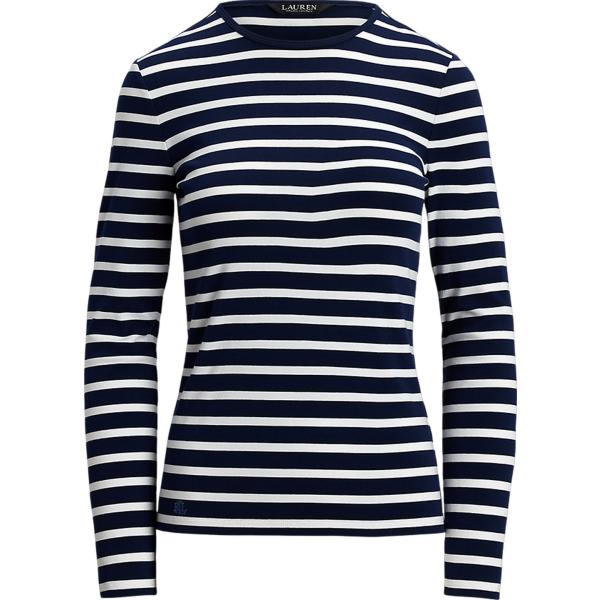 t-shirt Lauren blu a righe