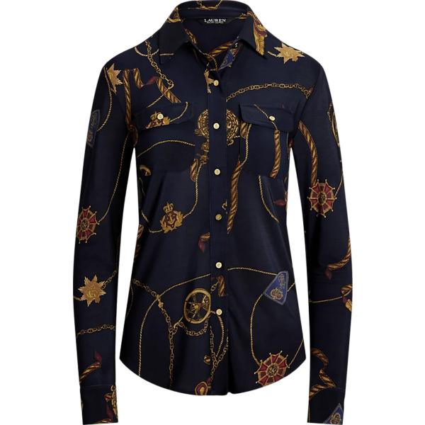 camicie Lauren Petite nero con stampe