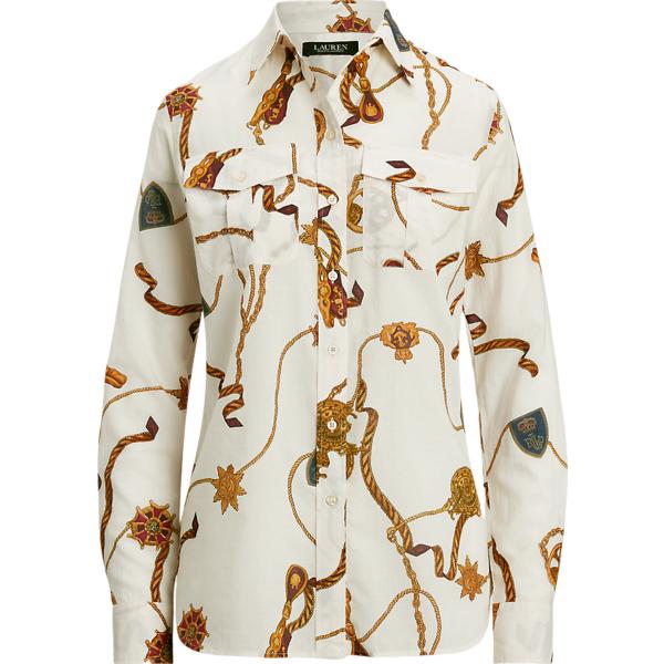 camicie Lauren Petite bianco con stampe