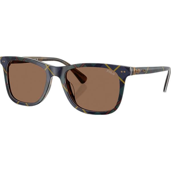 occhiali da sole Polo Ralph Lauren marrone scozzese