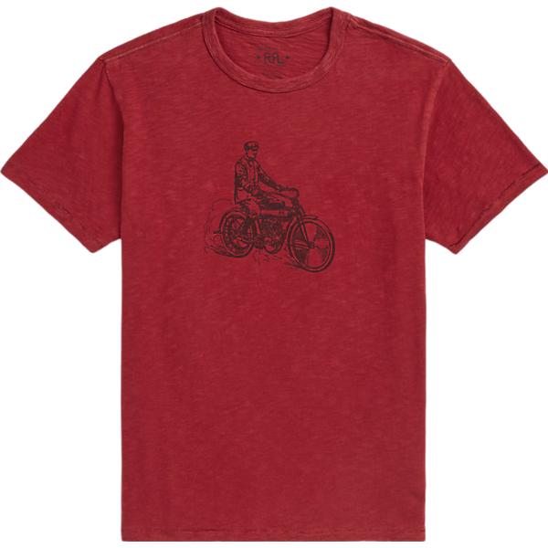 t-shirt Rrl rosso con stampe