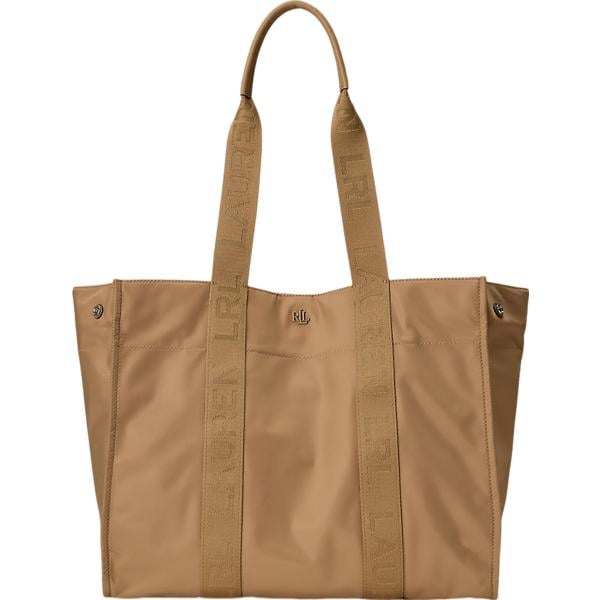 borse tote Lauren marrone con stampe