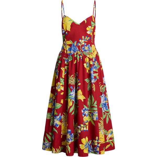 vestiti asimmetrici Polo Ralph Lauren rosso a fiori