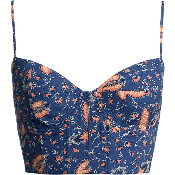 top Polo Ralph Lauren blu a fiori