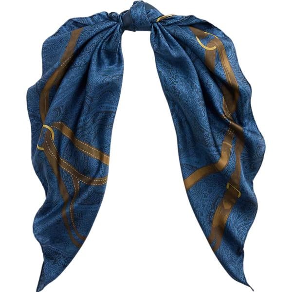 foulard Lauren blu con stampe