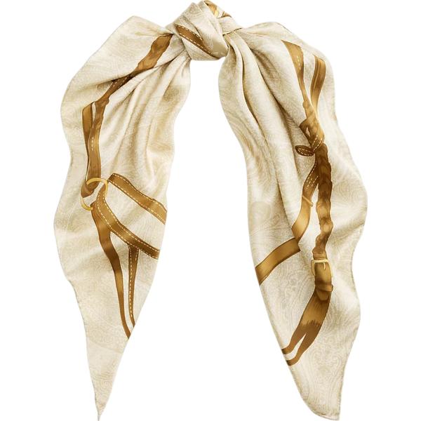 foulard Lauren marrone con stampe