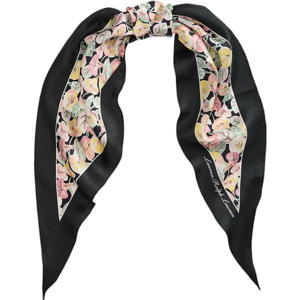 foulard Lauren nero a fiori