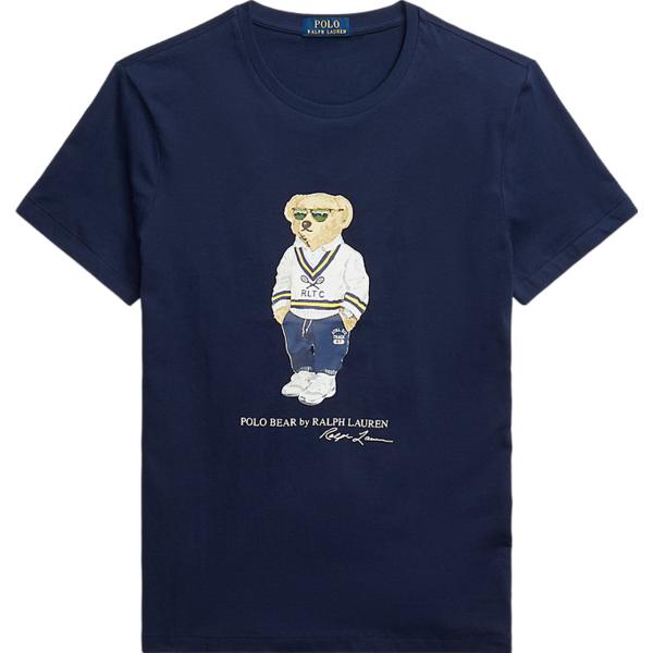 t-shirt Polo Ralph Lauren blu con stampe