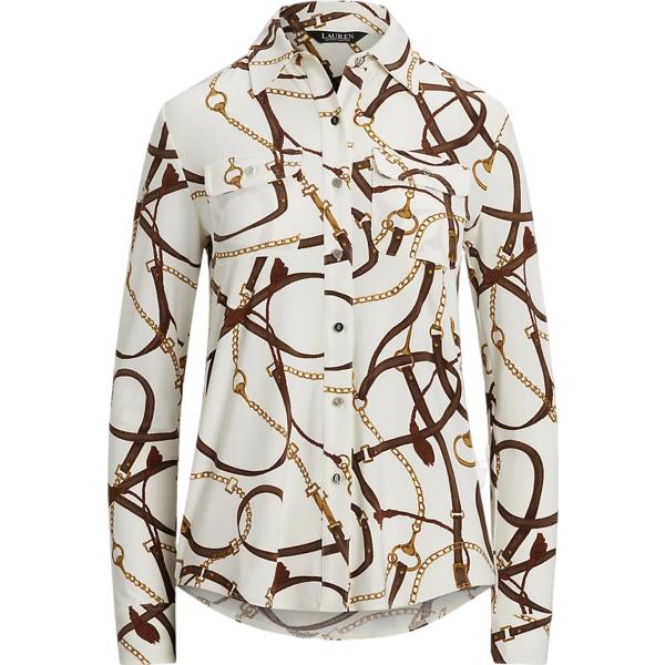 camicie Lauren Petite bianco con stampe