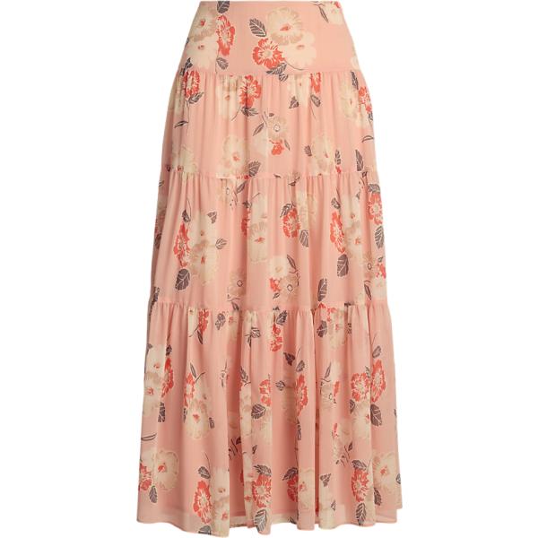 gonne longuette Lauren arancione a fiori