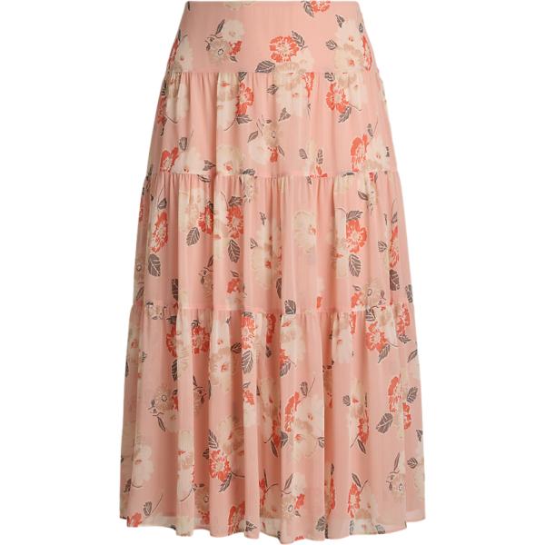 gonne longuette Lauren Curve marrone a fiori