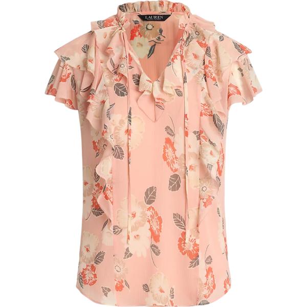 camicie Lauren rosa a fiori