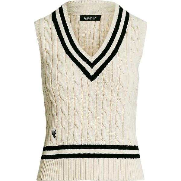 gilet Lauren bianco a righe
