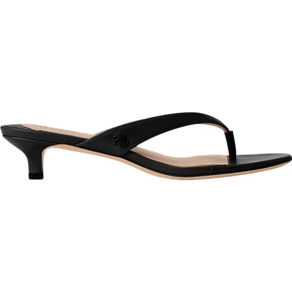 sandali in pelle Lauren nero
