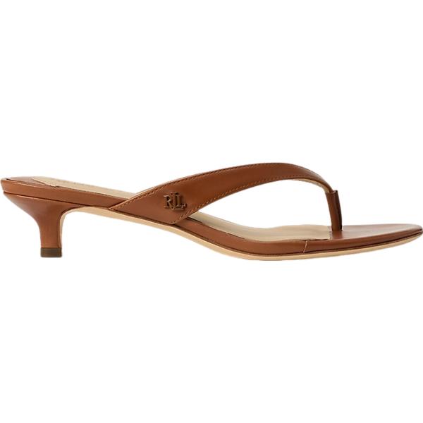 sandali in pelle Lauren marrone