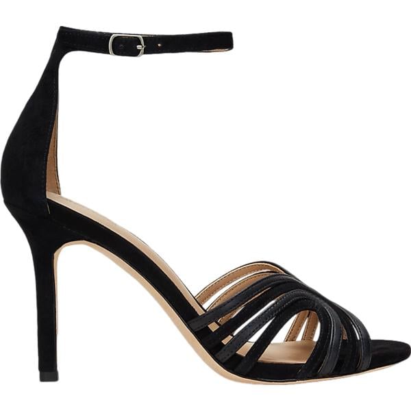 sandali in pelle Lauren nero