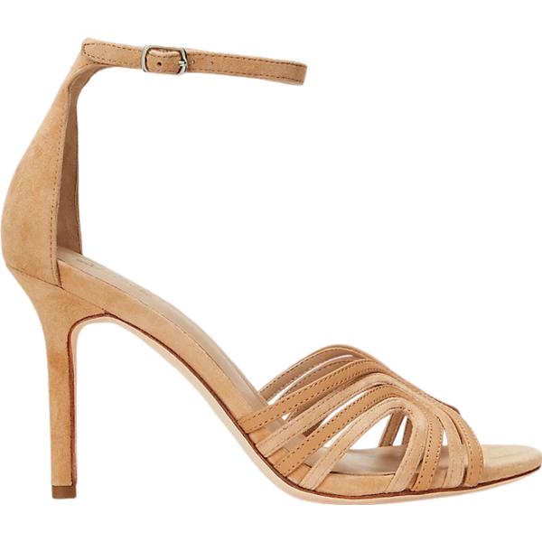 sandali in pelle Lauren marrone