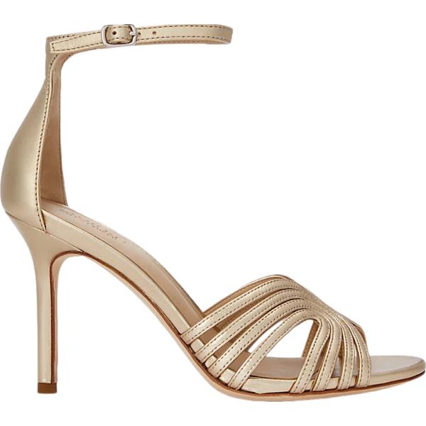 sandali in pelle Lauren marrone