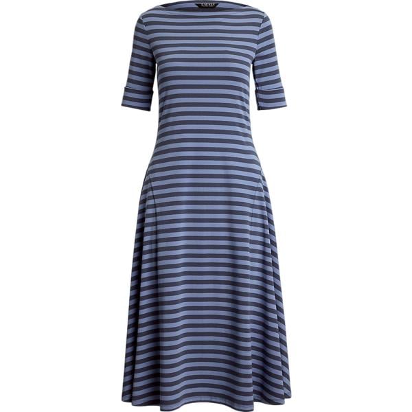 vestiti Lauren Petite blu a righe
