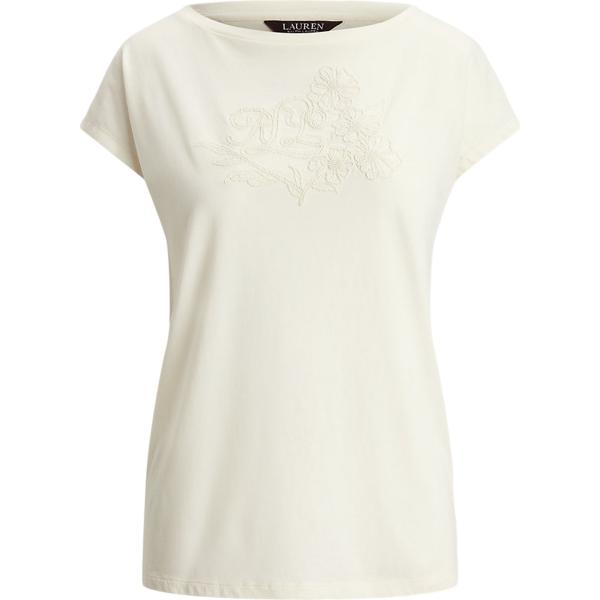 t-shirt Lauren bianco a fiori
