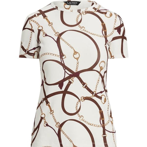 t-shirt Lauren bianco con stampe