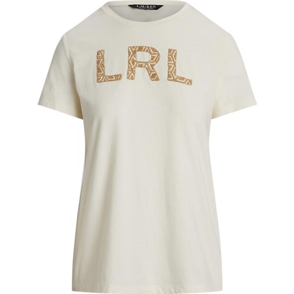 t-shirt Lauren bianco