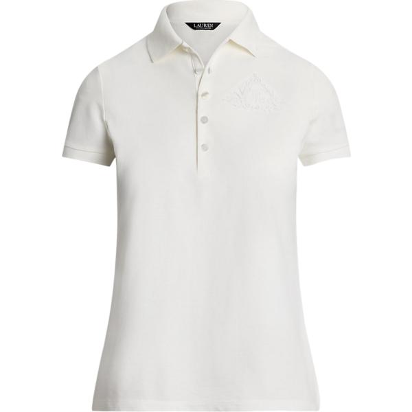 polo Lauren bianco a fiori