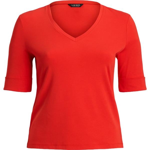 t-shirt Lauren Curve rosso