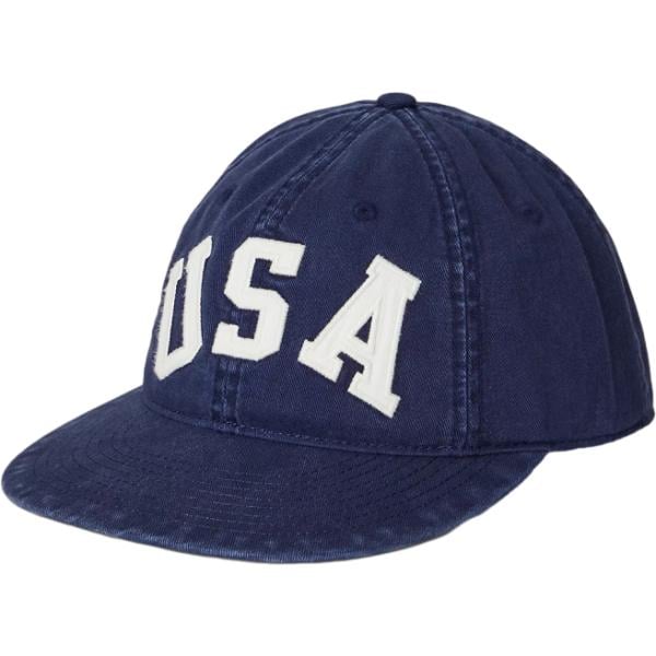 cappelli con visiera Polo Ralph Lauren blu con stampe