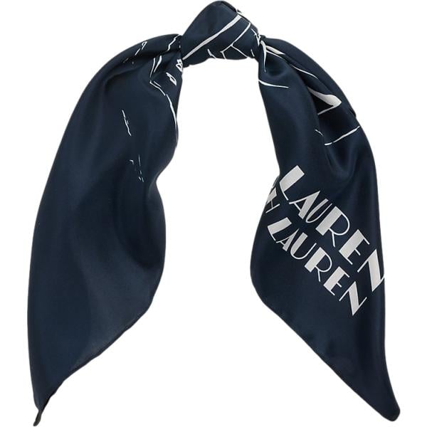 foulard Lauren blu con stampe