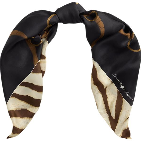 foulard Lauren nero con stampe