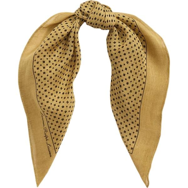 foulard Lauren marrone con stampe
