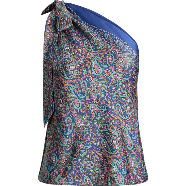 top Lauren grigio con stampe