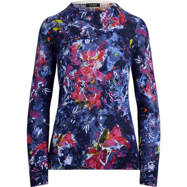 maglieria Lauren blu con stampe