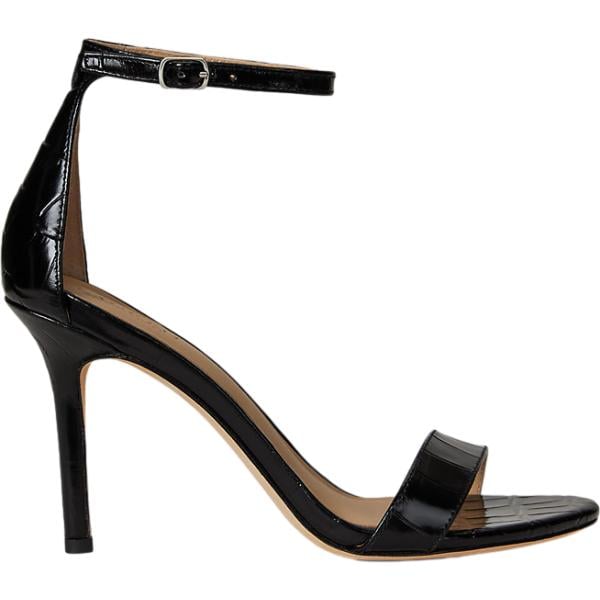 sandali in pelle Lauren nero