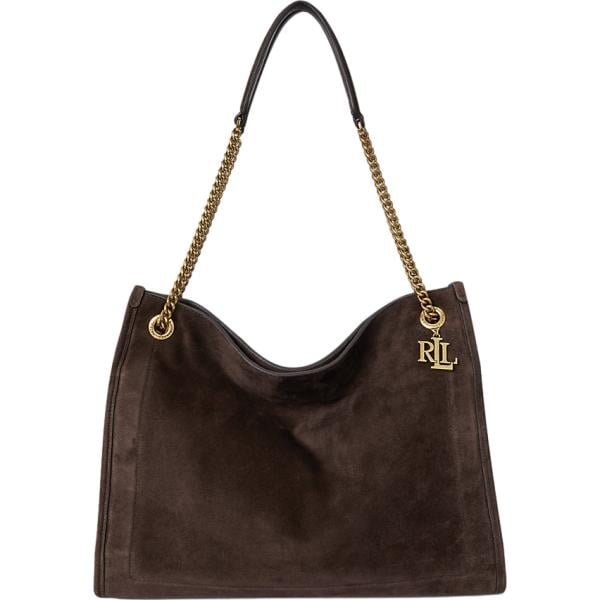 borse tote Lauren marrone