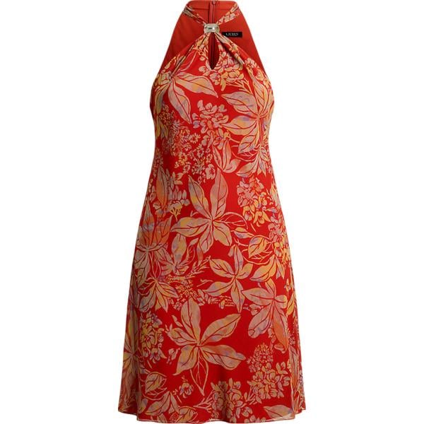 vestiti Lauren Curve rosso a fiori