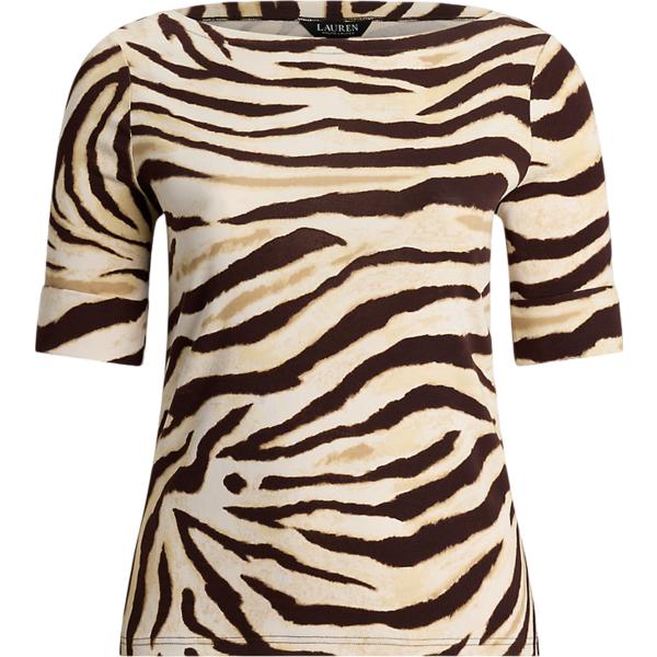 t-shirt Lauren Curve multicolore animalier