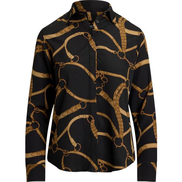 camicie Lauren nero con stampe