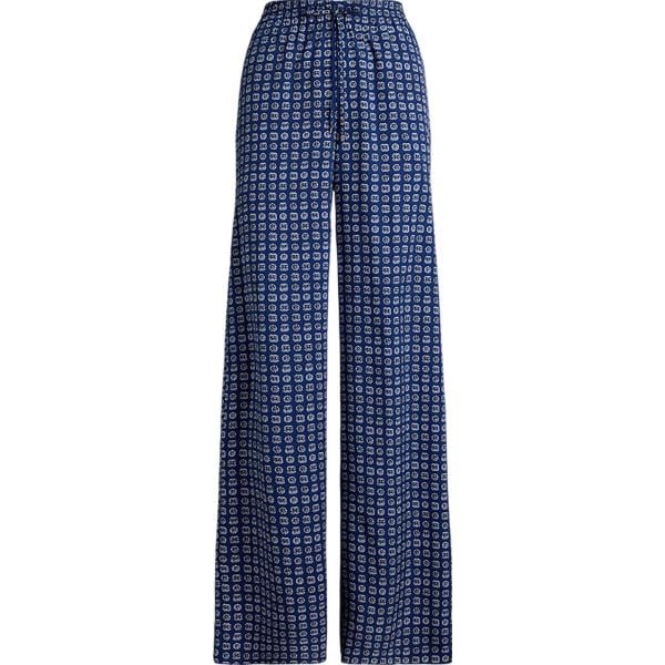 pantaloni Lauren blu geometrica