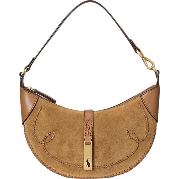 borse a spalla Polo Ralph Lauren marrone