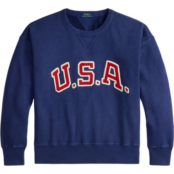 felpe Polo Ralph Lauren blu con stampe