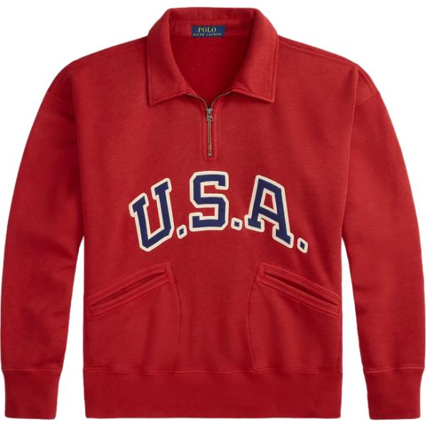 felpe Polo Ralph Lauren rosso con stampe