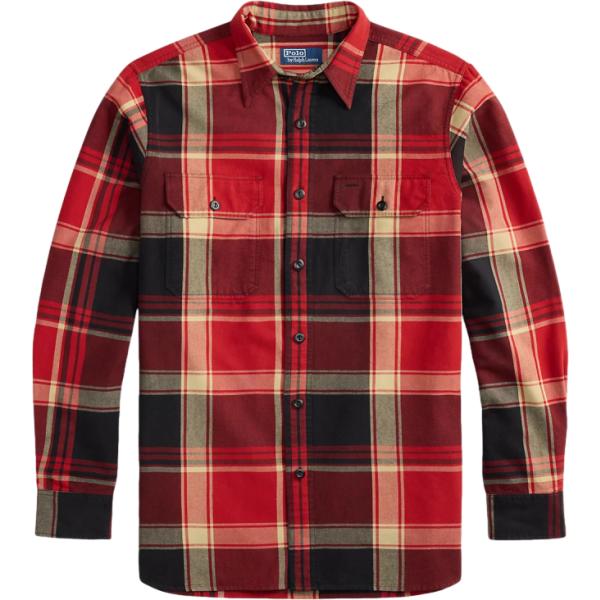 camicie Polo Ralph Lauren marrone scozzese