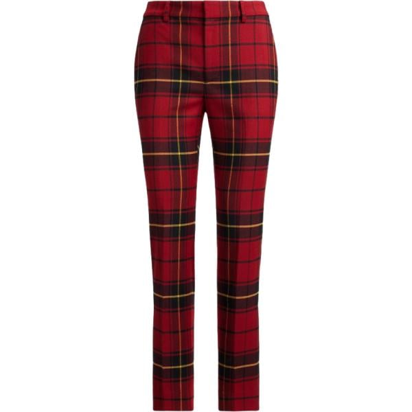 pantaloni Lauren marrone scozzese