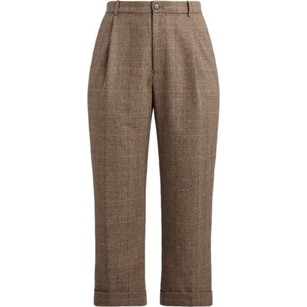 pantaloni Lauren Curve marrone principe di galles