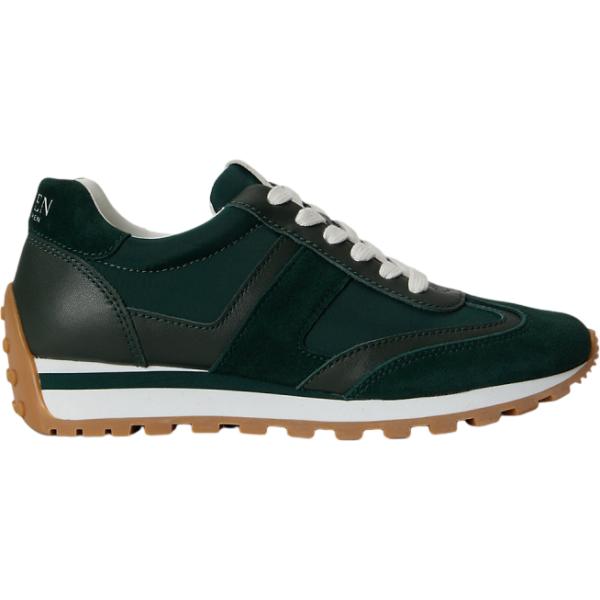 Sneakers da donna in blu scuro effetto scamosciato in pelle Lauren