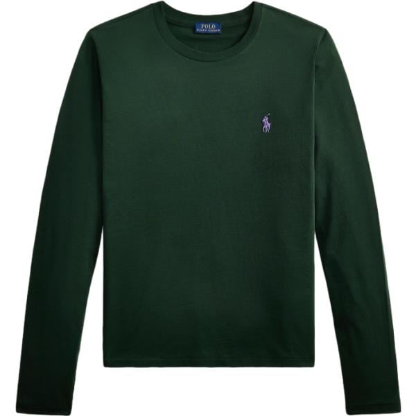 T-shirt da donna in blu scuro girocollo a maniche lunghe Polo Ralph Lauren