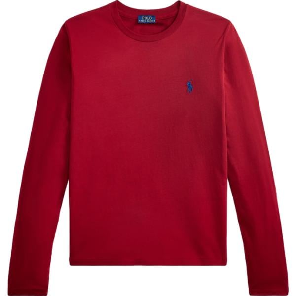 T-shirt da donna in bordeaux girocollo a maniche lunghe Polo Ralph Lauren