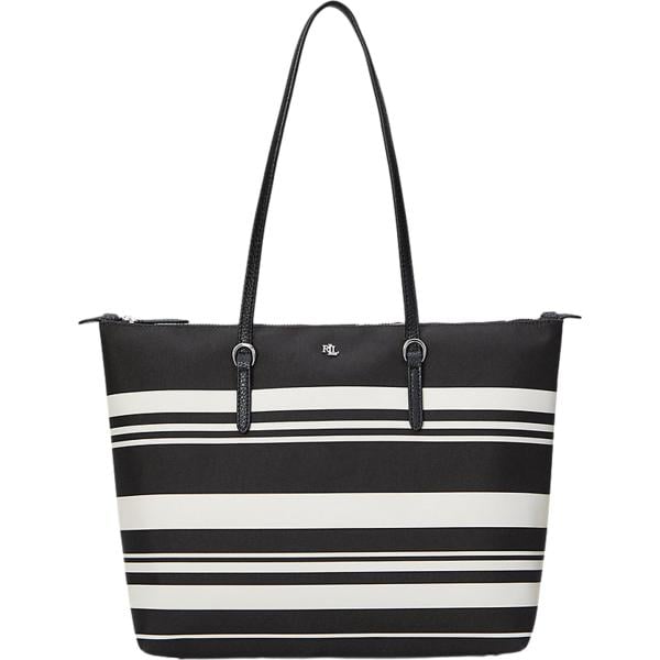 borse tote Lauren nero a righe